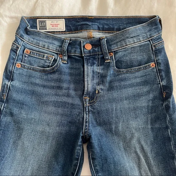 GAP denim true skinny mid rise, 25/0P #703518 - Picture 5 of 8